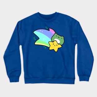 Rainbow Shooting Star Frog Crewneck Sweatshirt